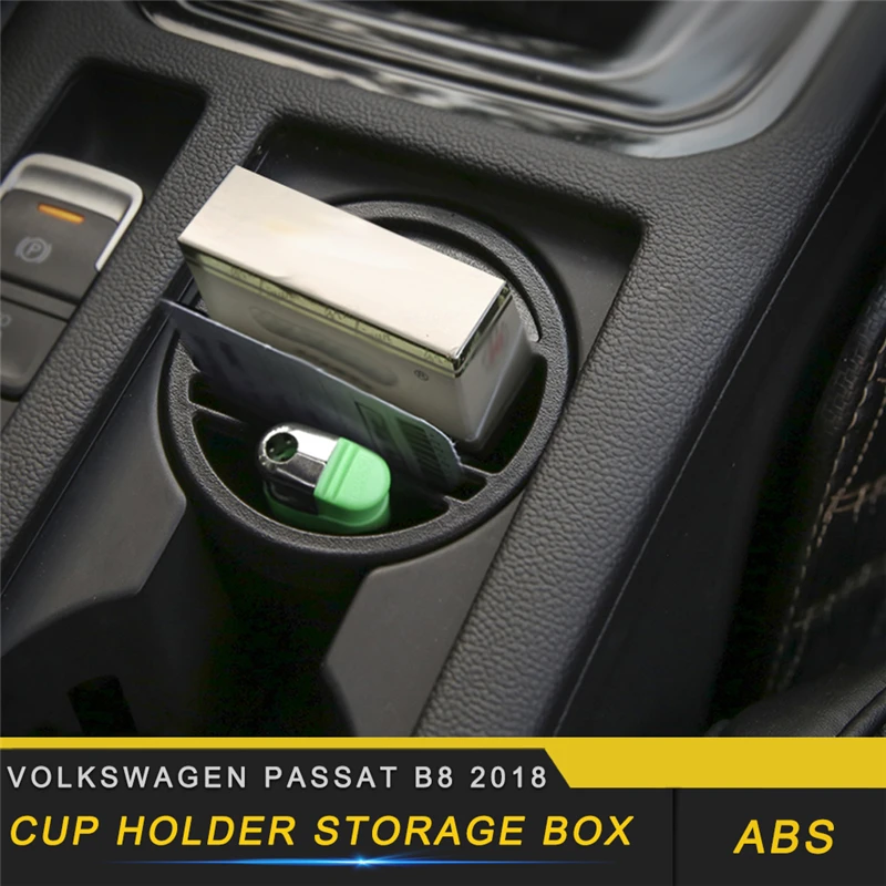 

For Volkswagen Passat B8 2018 Car Styling Cup Holder Storage Organizing Box Case Interior Accessories