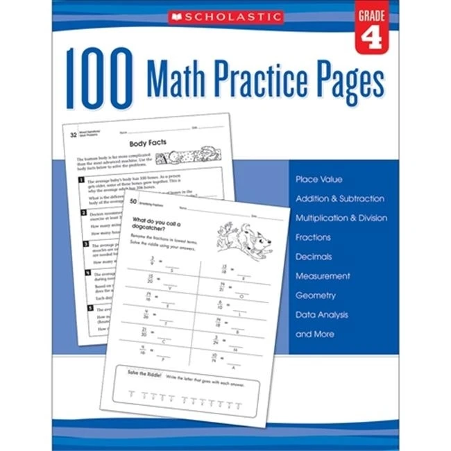 Scholastic Teaching Resources SC-579941 104 Math Practice Pages Grade 5
