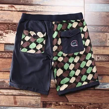 Большие размеры xxl 4xl 5xl 6xl 7xl 8xl хлопок с эластичной талией Шорты короткие мужские пляжные Камуфляж Короткие брюки хип-хоп