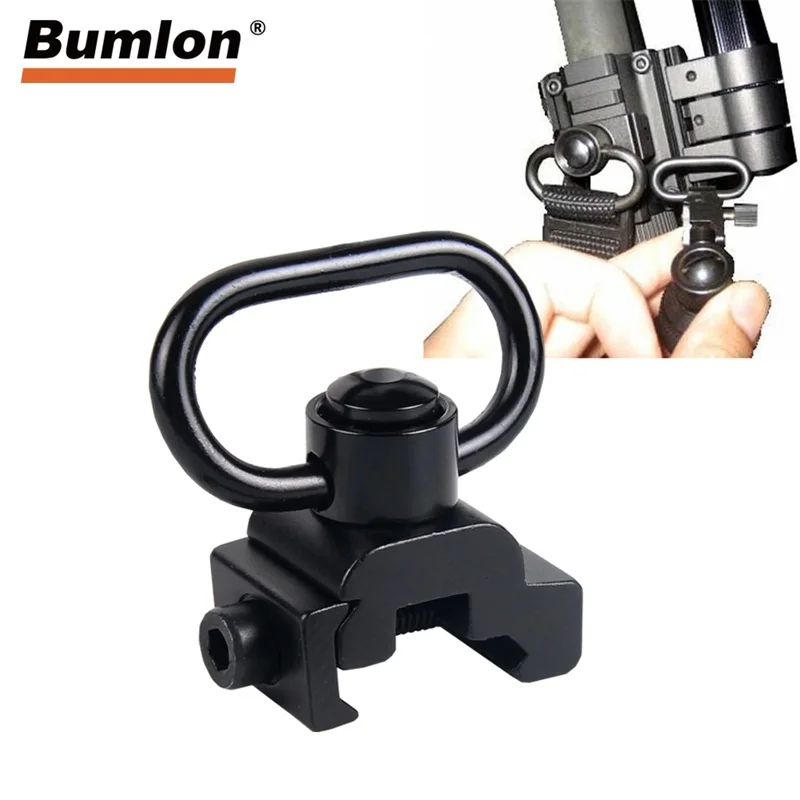 Hunting QD Sling Swivel Attachment 20mm Picatinny Rail Mount Quick Release+1 Point Sling Range