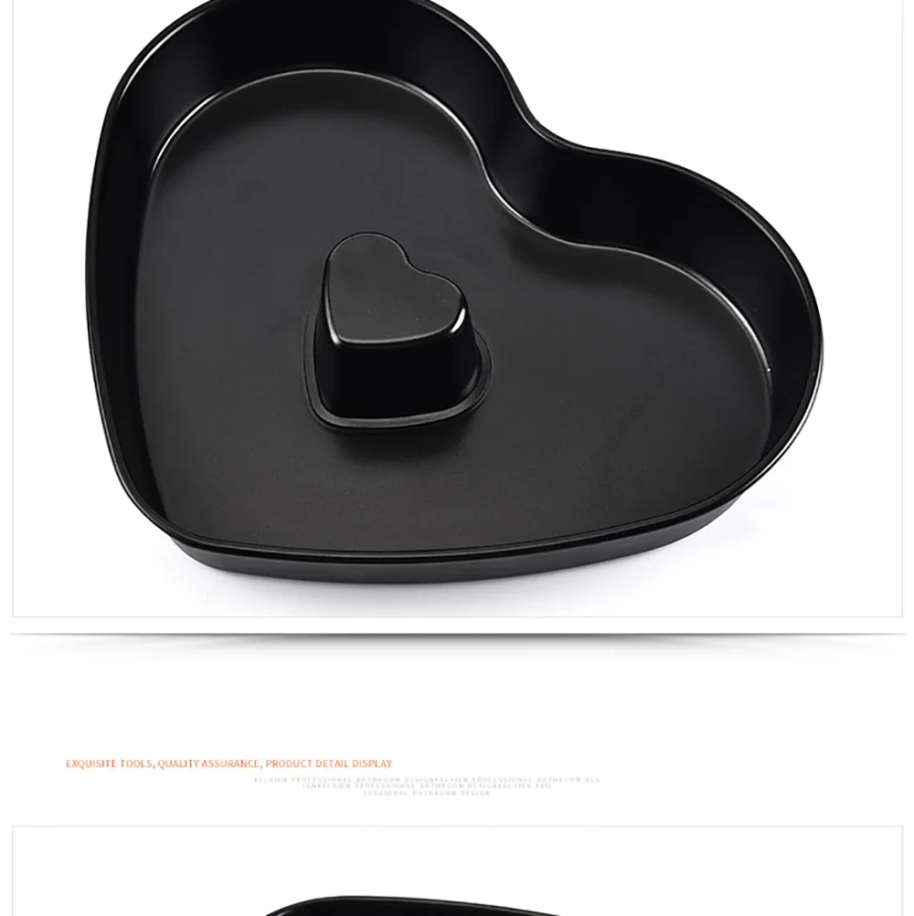 GODWJ большой размер в форме сердца антипригарная любовь металлическая Форма для торта Черная форма для выпечки блюдо лоток для украшения торта инструменты для выпечки