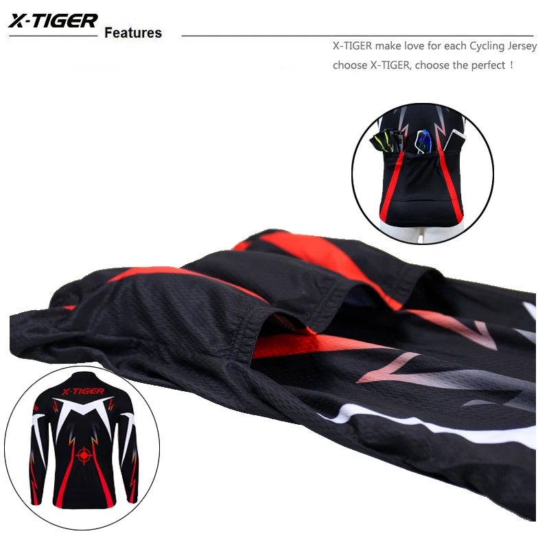 X-Tiger Pro, велосипедная футболка с длинным рукавом, MTB, велосипедная одежда, велосипедная спортивная одежда, комплект одежды, Майо Roupa Ropa Ciclismo для мужчин