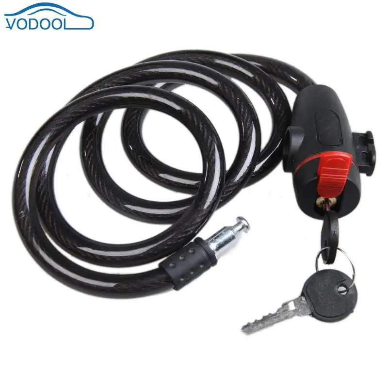 

12mm Universal Anti-Theft Steel Coil Cable Motorcycle Lock Durable Bicycle Lock with Key Motorcycle Accessories