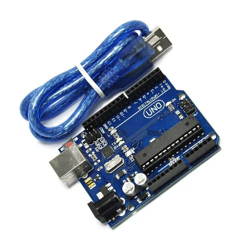 2 шт. UNO R3 ATmega328P ATMEGA16U2 макетная плата совместима с USB кабелем для