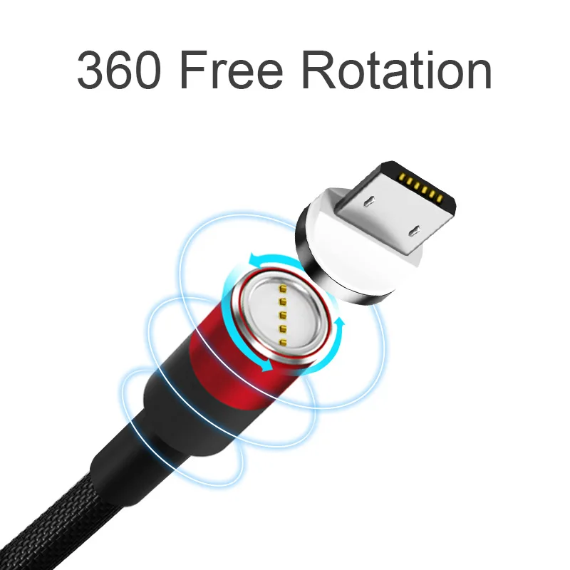 3A كابل مغناطيسي المصغّر usb نوع C لسامسونج Xiaomi لفون XS X 7 8 6 s زائد المغناطيس المكونات سريع كابلات شحن الهاتف المحمول
