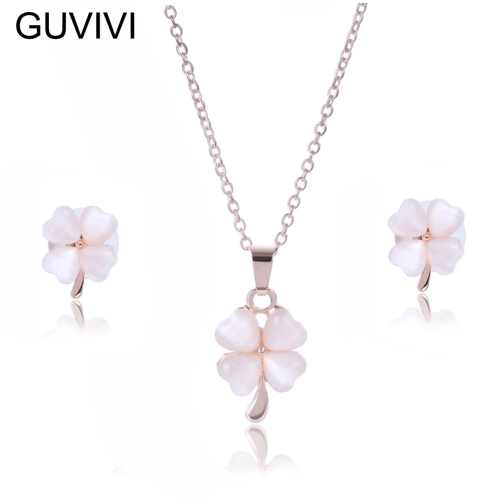 2016 Summer font b dress b font Jewelry Set Rose Gold Plated Austrian Crystal Enamel Earring