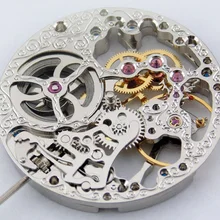 17 камней полный скелет механизм с ручным заводом механическое движение fit Parnis мужские часы P74