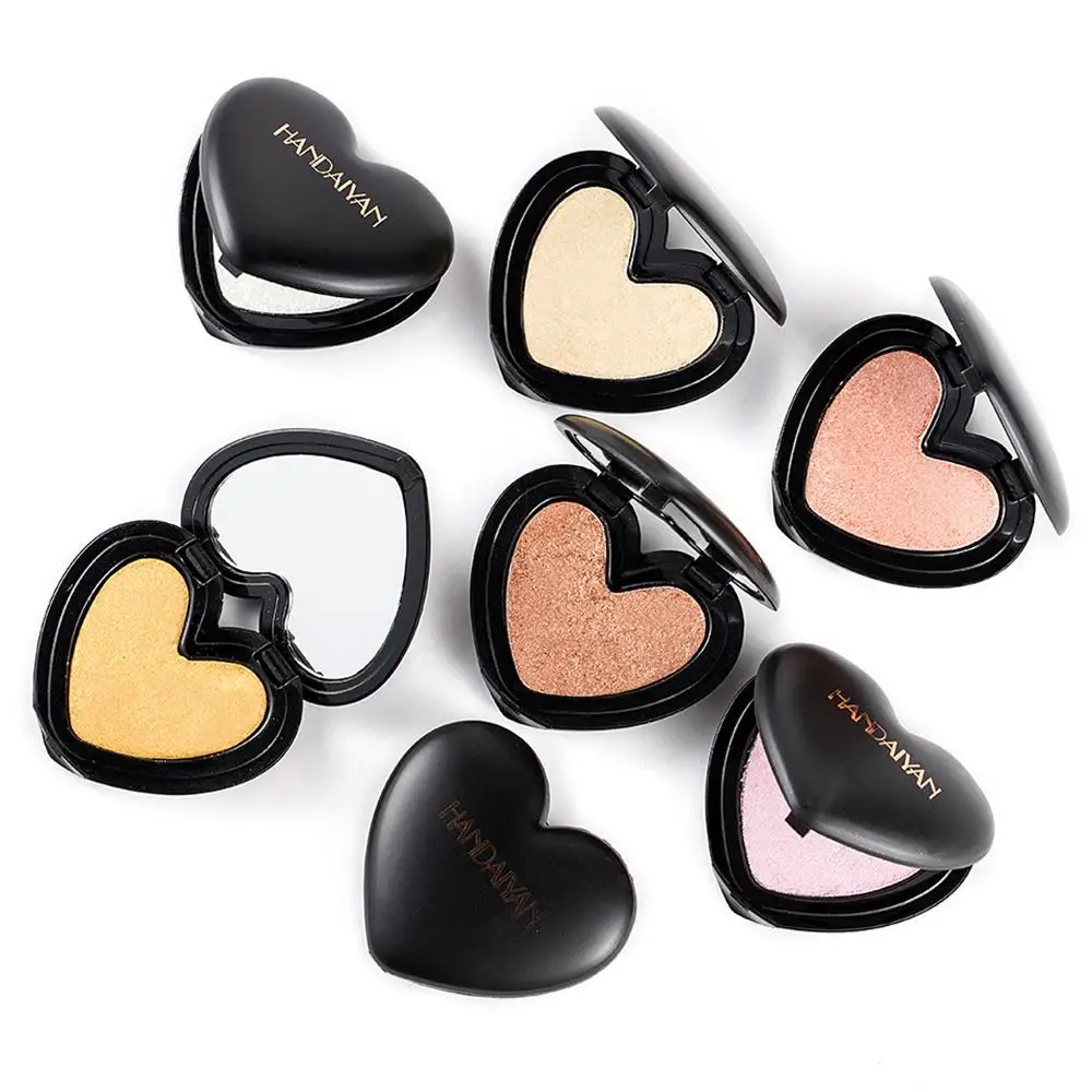 

1PC Shimmer Highlighter Powder Heart Shape Baked Eye Shadow Blush Bronzers Blusher Contour Face Makeup Tools