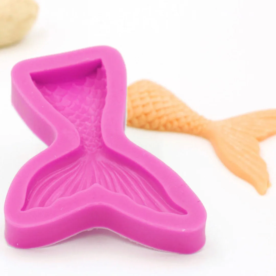 JX-LCLYL Fairy Mermaid Fish Tail Silicone Fondant Mould Cake Icing Sugar Paste Mold DIY