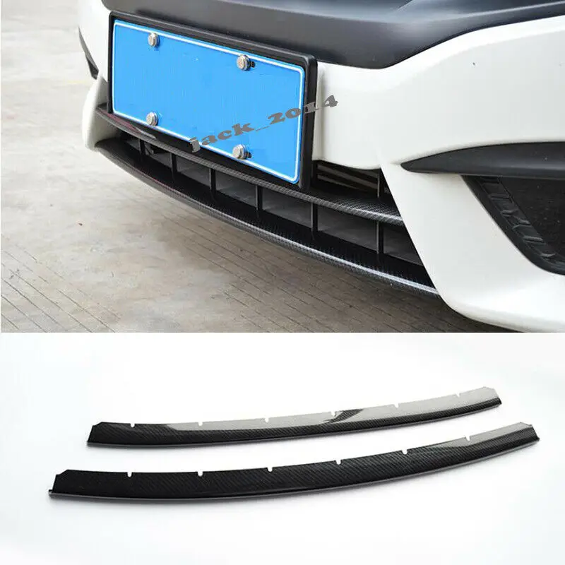 

For Honda Civic 10th 2016 2017 2018 2019 carbon fiber Front Bumper Lip Strip Cover Trim