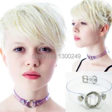 Новые модные горячие темные ожерелья с заклепками Harajuku ручной работы прозрачный кожаный чокер панк клуб вечерние torques