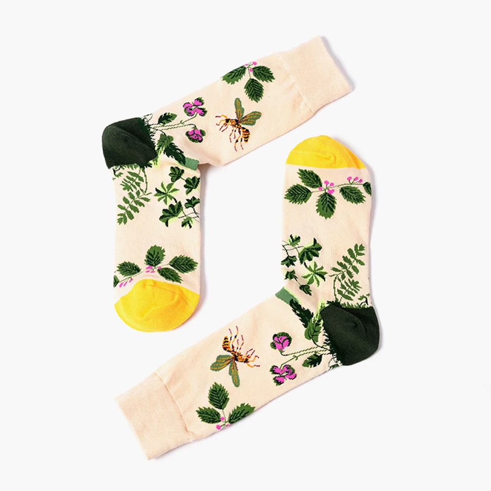 2017 пара лодыжки носки для девочек индивидуальный прилив бренд короткие женские Happy Home Four Seasons хлопчатобумажные забавные носки Chaussette