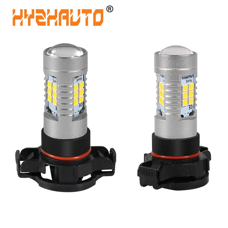 HYZHAUTO Супер яркий H16 светодиодный противотуманный фонарь 5205 PS X 24 W лампы 2835 21SMD авто светодиодный противотуманный фонарь DRL Drving огни 6000 K 12 V-24 V 2 шт