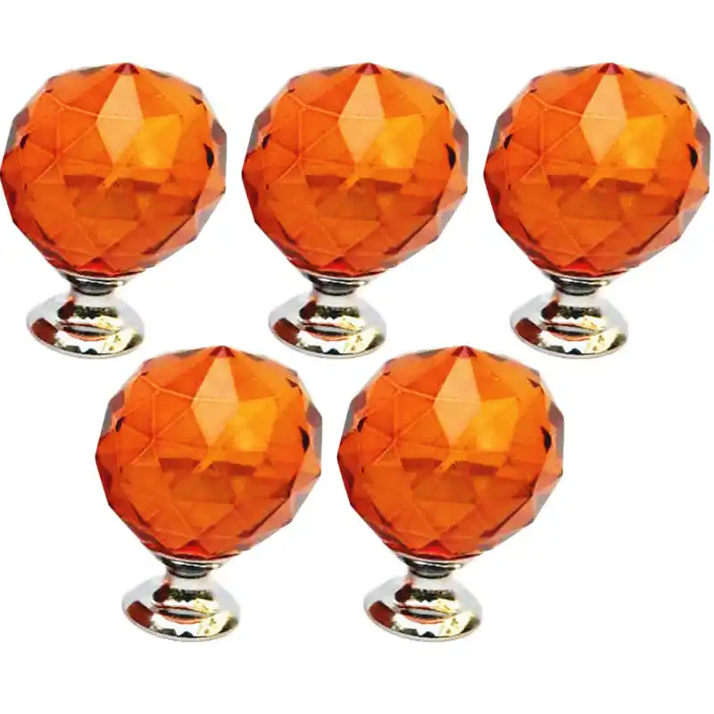 Black Pink Orange Modern Crystal Glass Home Kitchen Furniture