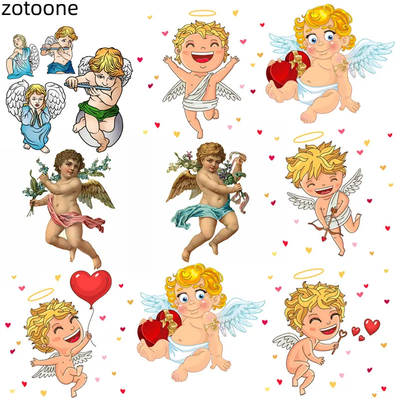 

ZOTOONE DIY Applique Angel Believer Iron on Transfers Patches for Baby Clothing Patch Clothes Printed Stranger Things E