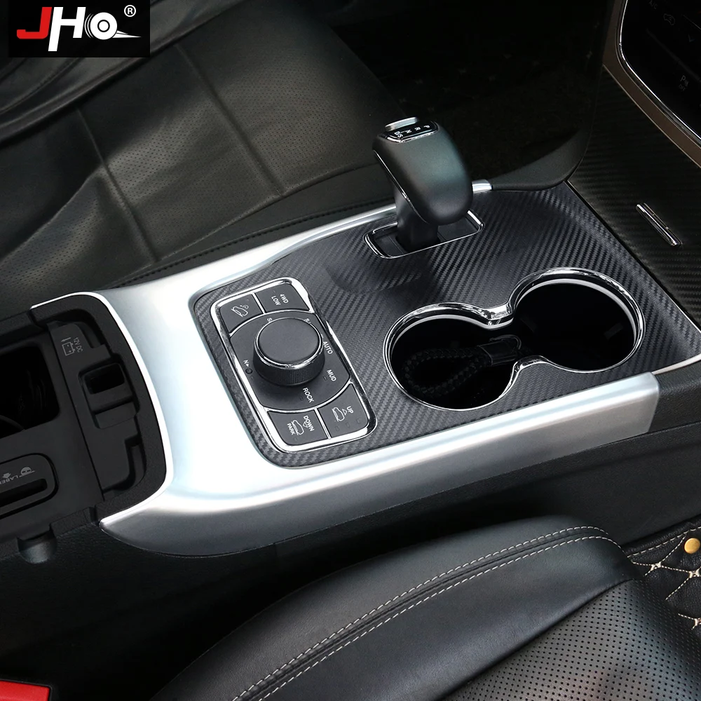 

JHO ABS Matte Cover Trim For Jeep Grand Cherokee 2014-2018 15 16 17 Steering Wheel Window Water Cup Holder Panel Car Accessories