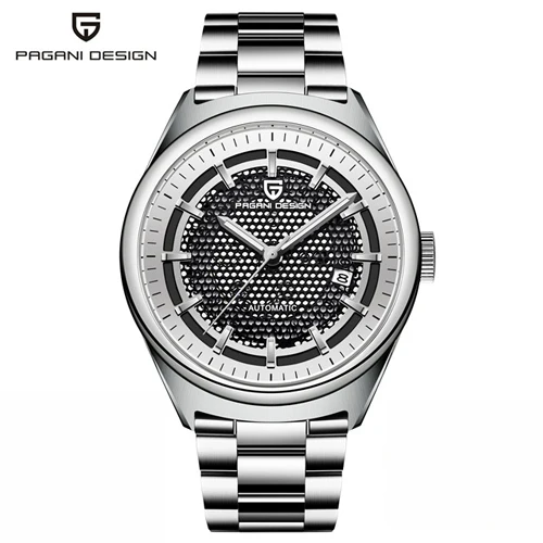 Новые мужские часы PAGANI роскошный Дизайн брендовые новые механические Автоматические модные деловые мужские часы из нержавеющей стали Relogio Masc - Цвет: silver white