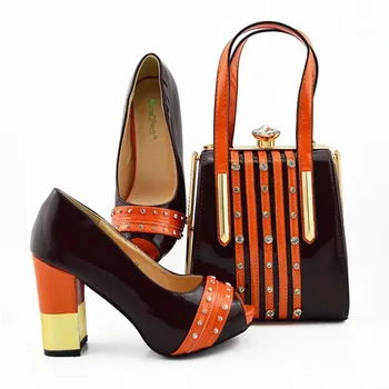 

Italian shoes with matching bags 9.5CM gold shoes and bags to match african shoes and bags matching set pumps women shoes MD010