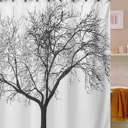 

SZS Hot Shower Curtain Big Scenery Tree Waterproof Bathroom Fabric Curtain