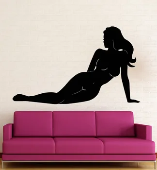

Wall Sticker Vinyl Decal Silhouette Naked Sexy Girl Nude With No Clothes