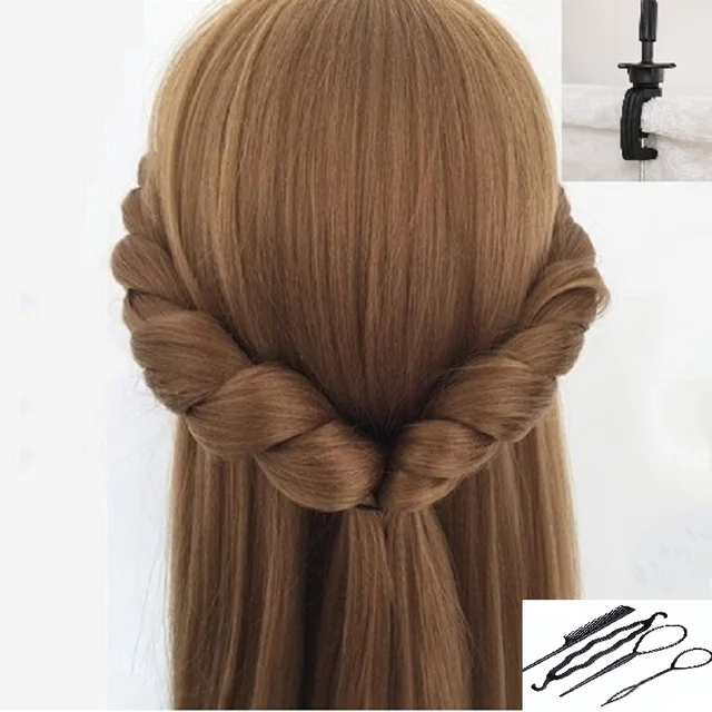 Blond Włosy Głowy Manekina Włosów Blond Peruka Szef Fryzjerstwo