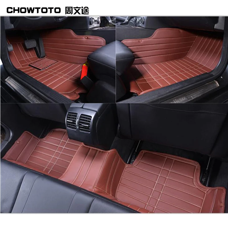 CHOWTOTO AA Custom Floor Mats For Infiniti QX60 JX35 QX80 7seats Durable Waterproof Leather
