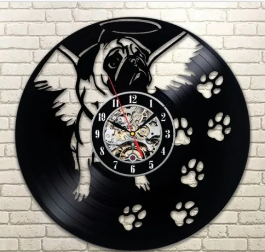 Новинка, популярные креативные настенные часы с виниловой пластинкой, современный дизайн, настенные часы с животными, собаками, кошками, лошадками, классические часы, Relogio Parede - Цвет: T5721