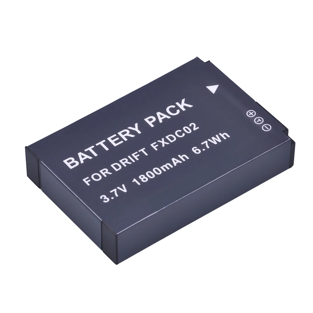 Batmax 4 шт. 1800 мАч FXDC02 Батарея для DRIFT призрак духа цифровых камер