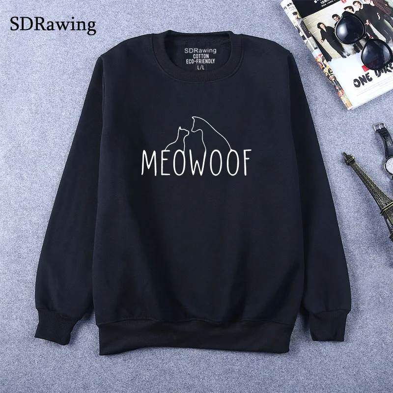 Meowoof Letters Print Women Sweatshirts Casual Funny Sweatshirts For Lady Girl Top Sweatshirts Hipster Drop Ship Meowoof Letters Print Women Sweatshirts Casual Funny Sweatshirts For Lady Girl Top Sweatshirts Hipster Drop Ship