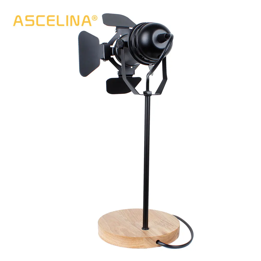  ASCELINA Vintage Led Desk Lamp Wooden Table lamp Flexible Adjustable Reading Light Office Home Deco