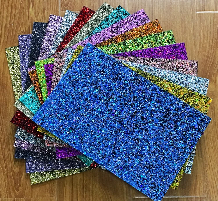 400mm x 300mm x 2.5mm(L x W x T), Acrylic(PMMA) One-Sided Chunky Glittering Sheets- 6 pcs/lot