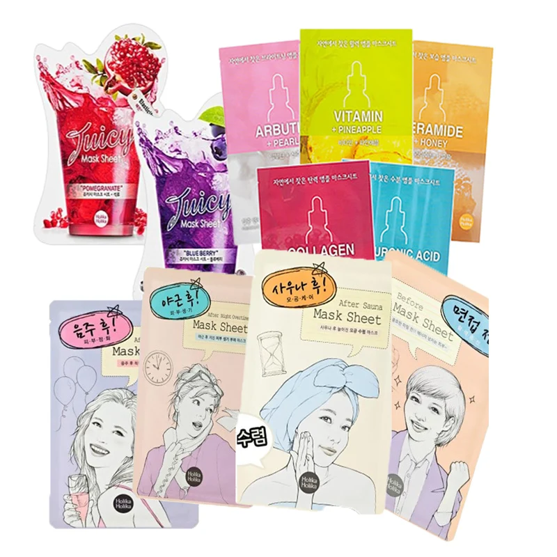 

HOLIKA HOLIKA Face Mask Set Random 11pcs Skin Care Facial Mask Oil Control Anti Ance Shrink Pores Whitening Mask Korea Cosmetic