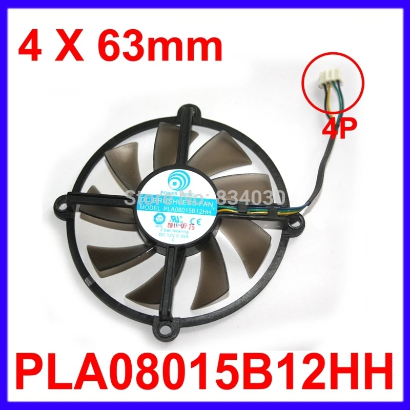 Power Logic 85 мм DC бесщеточный 2 Kugellager 12 В 0 35A 4 Pin Kuhler Lufter Ersatz Fur Galaxy GTS 250 450 Grafikkarte