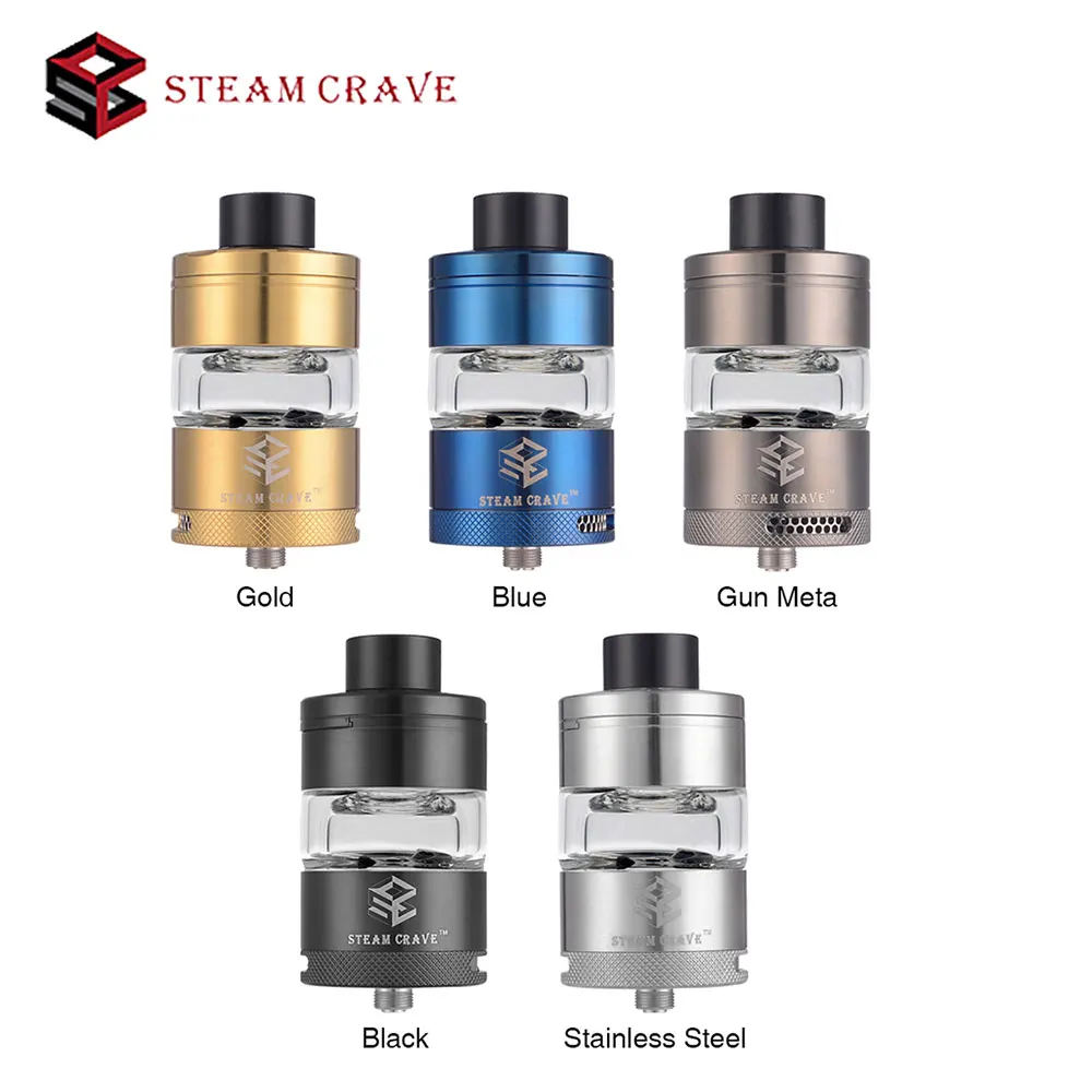 Steam Crave Glaz RTA Tank 7ml with Sliding Top Cap Refill Design for Ultimate Flavor Chasing VS Steam Crave Aromamizer Supreme