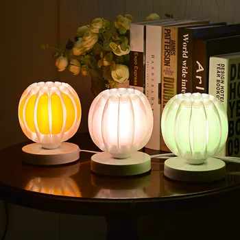 

Creative Cute Bedroom Bedside Lamp Small pumpkin head light For Home Decoration Atmosphere Indoor Light