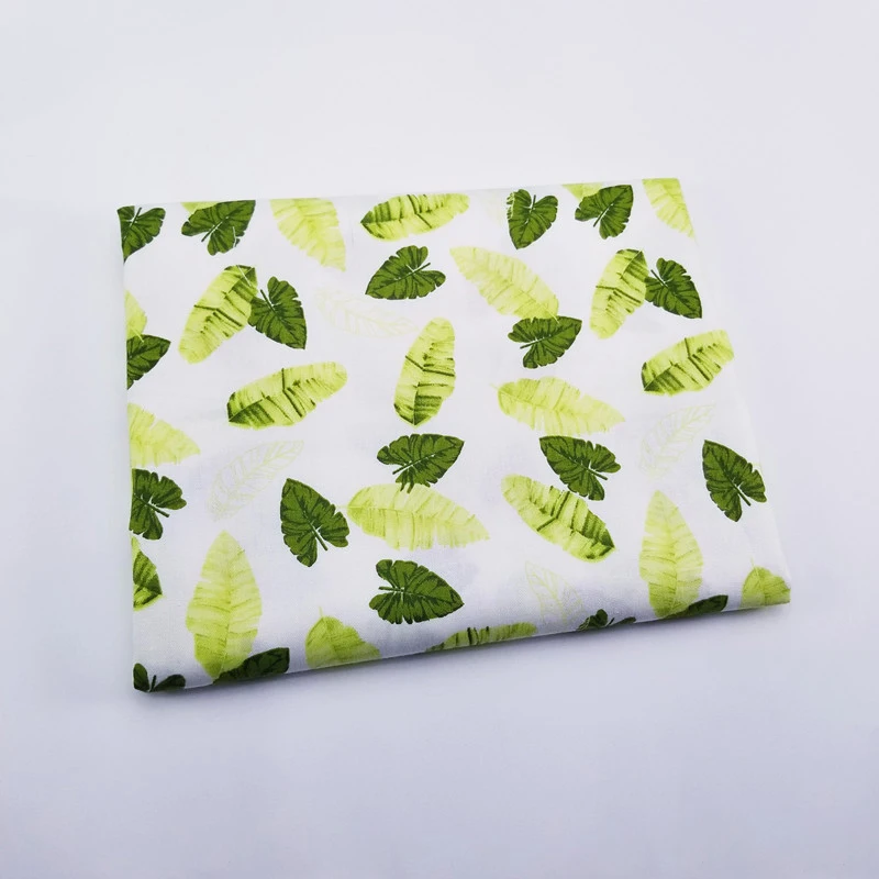 

Green Series Leaf Printing Cotton Twill Breathable Fabric Patchwork DIY Sewing Quilting Material Handmade Fat Quarters Fabric
