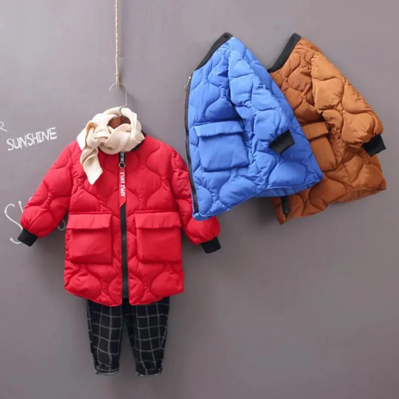 

2018 New Fashion Children's Cotton Padded Children's Wear Long Down Coat B106