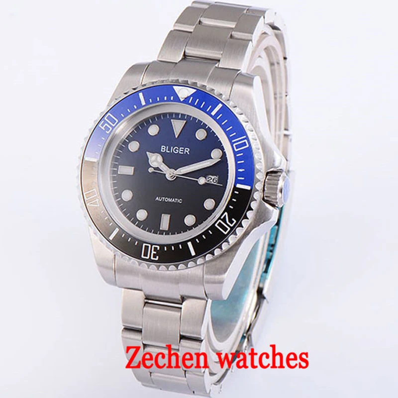 

43mm Bliger men's mechanical watch stainless steel calendar watch fashion business automatic mechanical watch