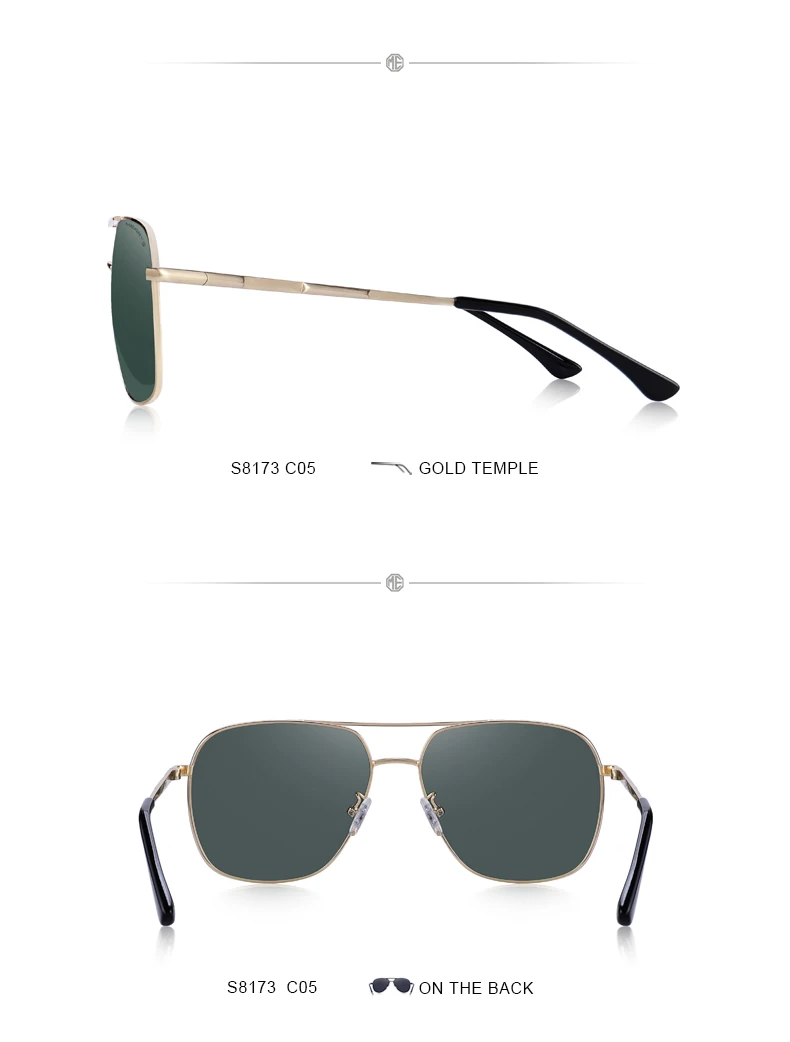 MERRY'S Для мужчин Классические солнцезащитные очки-авиаторы рамки HD поляризационные противосолнечные очки для очки, подходят для вождения, солнцезащитные очки UV400 защиты S8173