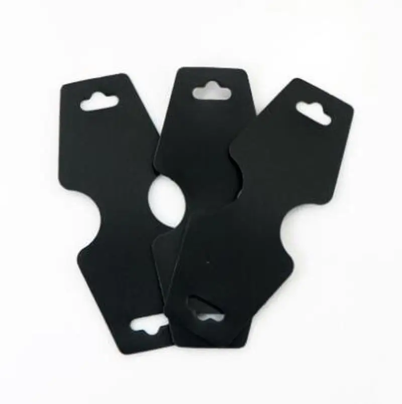 

200pcs/set Black Plastic Jewelry Card Tags Price Tag Necklace Earring Rings Bracelet Jewelry Display Cards 11cm x 4.5cm