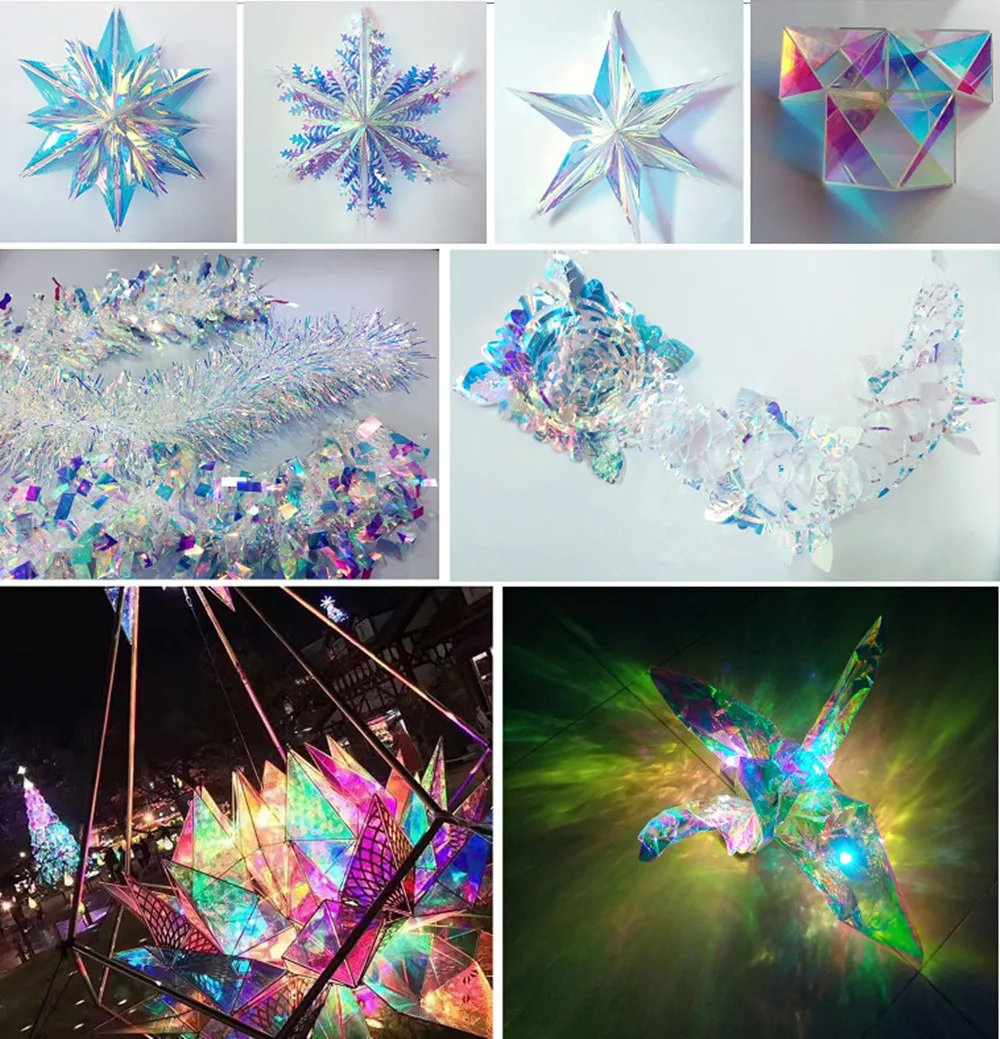 6" x 12"/152x30 см голографическая виниловая оконная декоративная ...