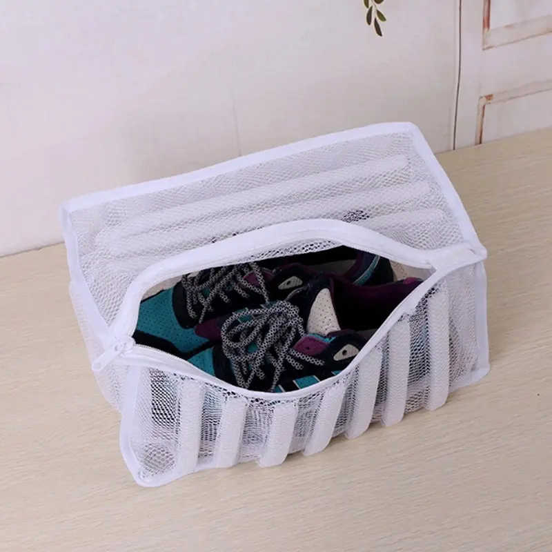 New White Padded Laundry Net Wash Bag For Protecting Trainers And Shoes In The Washing Machine Shoes Washing And Drying Bag
