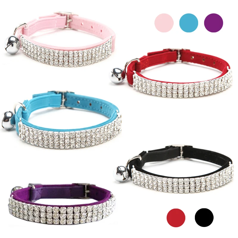 Personalized Cat Collar Kitty Cat Collars Safety Pet Dog Harnesses Hot Selling Cute Bell Cat Dog Collars Adjustable Leather 30S1
