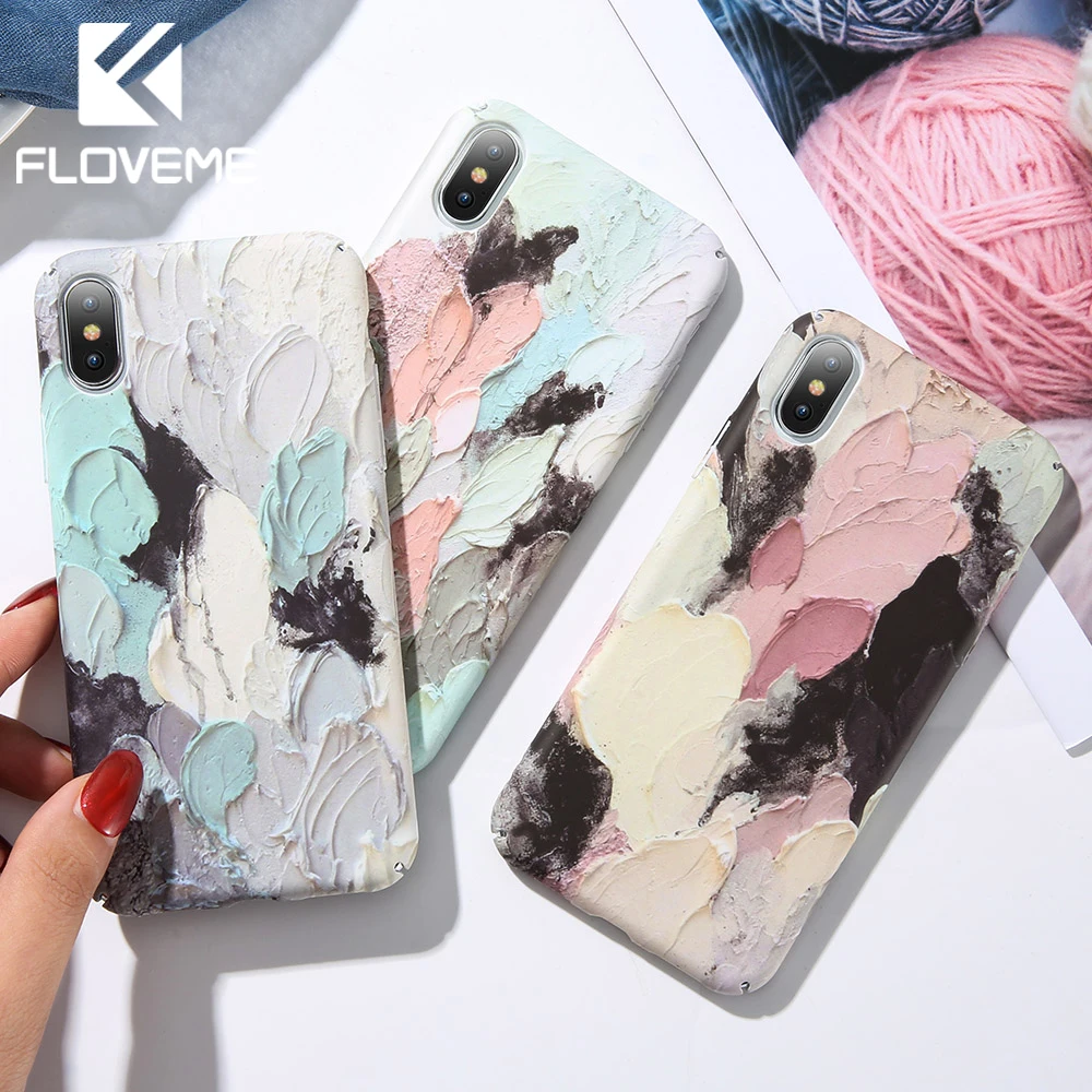 

FLOVEME 3D Luminous Phone Case For iPhone 7 8 Plus XS Max Hard PC Case Cover For iPhone XR X 6 6S Plus Mobile Phone Cases Fundas
