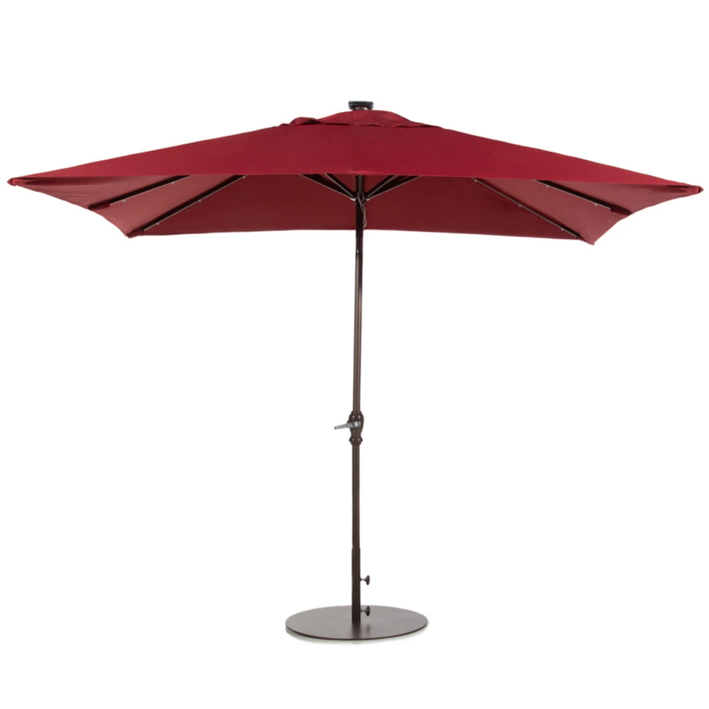 Abba Patio 7 By 9 Feet Rectangular Solar Powered Aluminum Umbrella With Tilt And 32 Solar Led Lights Dark Red Umbrella Patio Patio Umbrellapatio Umbrella Light Aliexpress