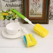 2 шт./компл. губка детская губка для чистки бутылок кисти Стекло молочная бутылочка для кормления чашка щетка для очистки чашка скруббер Щетки для мытья