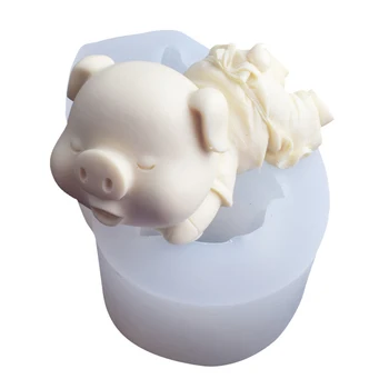 

DIY Silicone Cake Mold Piggy Style Fondant Making Moulds Baking Supplies DC156
