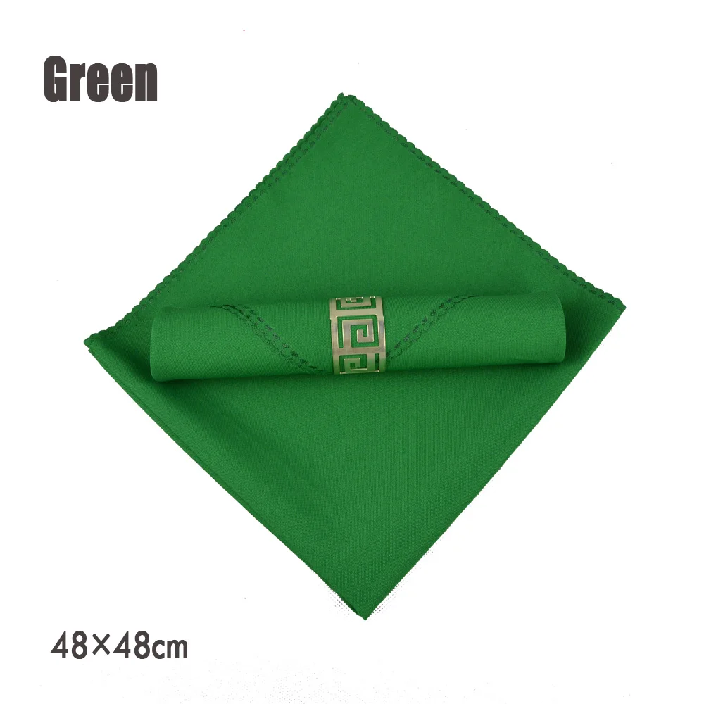 

100pcs/lot 19" Square Plain Table Napkin For New Year Christmas Table Decor Hotel Restaurant Decoration Polyester Folding Cloth