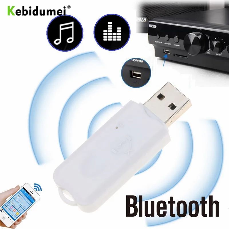 

Kebidumei Blue Portable Wireless USB Bluetooth V2.1 Music Audio Receiver Adapter Dongle Kit For Car Home Speaker For iphone