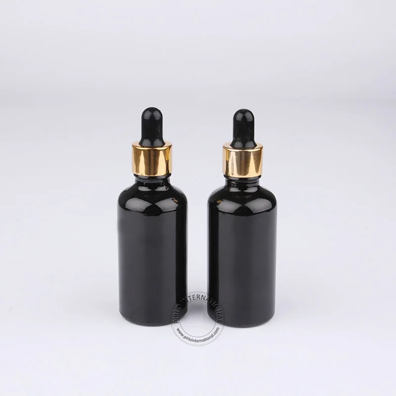 20 pcsx Высокое качество 50 мл/50cc черная бутылка эфирного масла пустой стеклянный контейнер для капельницы для косметики стеклянные флаконы